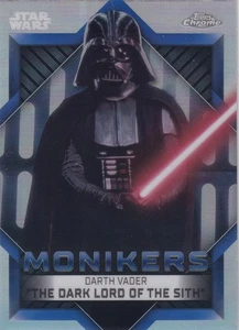2023 Topps Chrome Star Wars #M-1 Darth Vader Refractor Monikers Insert - Picture 1 of 2