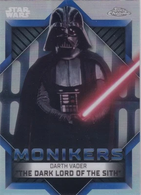 2023 Topps Chrome Star Wars #M-1 Darth Vader Refractor Monikers Insert - Image 1 of 2