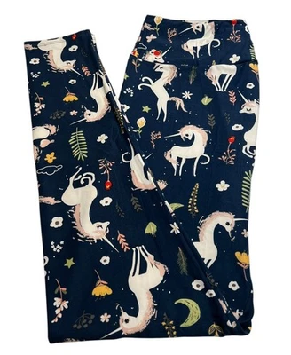 Leggings LuLaRoe TC Alto Curvilíneo Raro Difícil de Encontrar Unicornio Fantasía Cuento de Hadas Luna Estrella SUAVES Foto 1 de 4