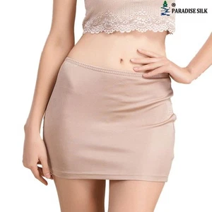 Pure Silk Knitted Underskirt Petticoat Half Slip Solid - Picture 1 of 5