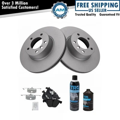 Kit de pastillas de freno delanteras metálicas y rotor recubierto y laterales con fluidos para BMW 328i Foto 1 de 4