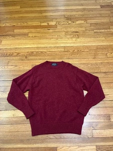 Pendleton Washable Wool Sweater Red Crewneck Men's Size Large - Picture 1 of 4