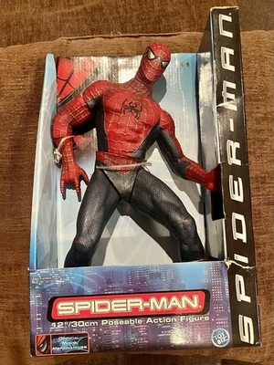 VINTAGE Toy Biz 2002 SPIDER-MAN 12” Figure Movie Tobey Maguire Marvel (Open Box) - Image 1 of 4