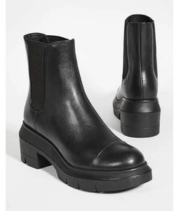 STUART WEITZMAN SoHo Norah Lug Black Boot SO164 six 9.5C EU 39 - Picture 1 of 23