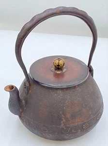 Eisen Wasserkocher Ryubundo Sencha Teegeschirr Antiquitäten - Bild 1 von 20