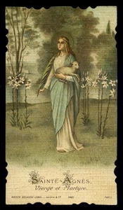 santino cromo-holy card  bouasse lebel n.5483 S.AGNESE V.M. - Picture 1 of 1