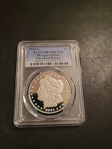 2024-S SILVER MORGAN DOLLAR $1 PCGS PR-70  ADVANCED RELEASE  Lot#107 - Picture 1 of 3