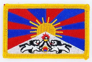 TOPPA Patch BANDIERE Bandiera Tibet flag Bandiera 7x4,5cm - Foto 1 di 1