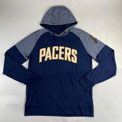 Indiana Pacers Jacket Large Blue Mens Fanatics NBA Basketball Pullover Hooded Cover