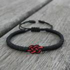 Couple Braided Bracelet Love Double Infinity Knot Red Black Gift  Jewelry