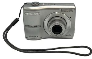Olympus Digital Camera FE-210 Silver 7.1MP 3X Optical Zoom Compact Tested Works - Picture 1 of 15