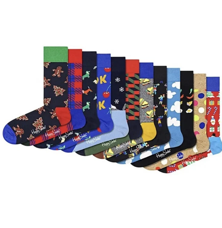 Happy Socks H1026 Twelve Days of Christmas Socks Gift Set Set of 12 Size 10-13 - Image 1 of 4
