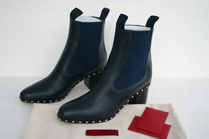 NEW Valentino Garavani Soul Rockstud Marine Studded Beatle Boots Sz 8 (38) $1375 - Picture 1 of 12