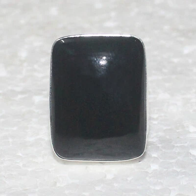 925 Sterling Silver Black Onyx Ring Handmade Jewelry Birthstone Ring - Imagem 1 de 4
