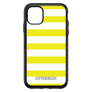 OtterBox Symmetry for Apple iPhone (Pick Model) - Yellow & White Bold Stripes - Picture 1 of 20