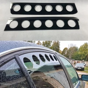 Rear Black Window Vent Set Rally Drift Stance Visor Set (Fits BMW E46 Sedan) - Picture 1 of 10