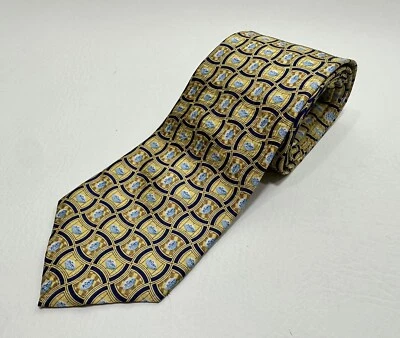 PFIZER Corbata para el Cuello Seda Viagra Pequeña Píldora Azul Patrón Geométrico Drug Rep Dr Promo Foto 1 de 4