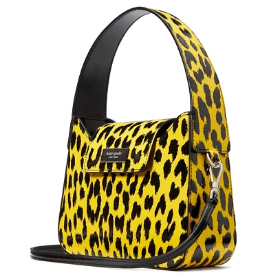 Kate Spade Sam леопард кожи мини Hobo сумка KC992 леопард сумочка с Ярлыками $348 FS - Изображение 1 из 4