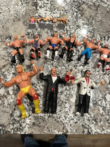 Lot of 13 1980's 90s WWF WWE LJN Titan Sports Vintage Wrestling Action Figures Cover