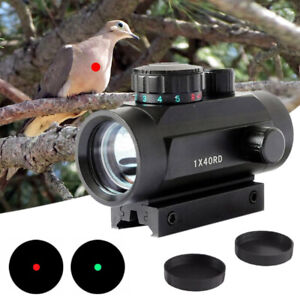 Tactical Optic Red Green Dot Sight Scope Airsoft 11-20mm Rail Mount for Hunting