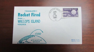UNITED STATES ROCKET FIRED WALLOPS ISL TRAILBLAZER 1 4-21-1961 ADDRESSED COVER - Image 1 of 2