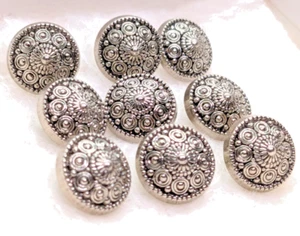 Juego De 9 Botones De Colección Escudo Decorativo Acento Vástago Focal Plástico 14mm 1/2" - Imagen 1 de 5