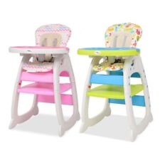 vidaXL Kinderstoel met Blad 3-in-1 Verstelbaar Blauw en Groen Babystoel Stoel