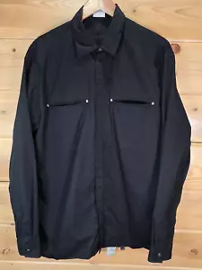 VTG VERSUS Gianni Versace Long Sleeve Black Shirt Men 40/54 Large 90s - Picture 1 of 13