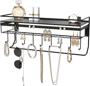 Gothic Wall Mounted Jewelry Organizer - Hanging Necklace, Earring, Bracelet Hold - Picture 1 of 7