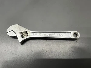 LLAVE AJUSTABLE VINTAGE CRESCENT CRESTOLOY 4” - EN MUY BUENA CONDICIÓN - EE. UU. - Imagen 1 de 4