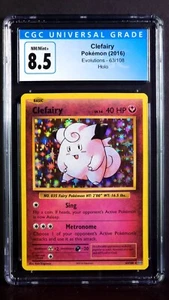 Clefairy Holo 63/108 XY Evolutions NM/Mint+ CGC 8.5 Graded Pokemon Card 2016 - Picture 1 of 3