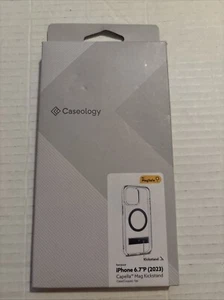 Caseology Clear iPhone 6.7"P (2023) Capella Mag Kickstand Phone Case for MagSafe - Picture 1 of 1