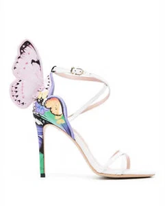 Womens Almond Toe Thin Heels High Heels Sandals 2025 Summer Butterfly Buckle - Picture 1 of 5