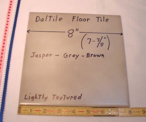 1 pc. "Gray - Brown* Daltile Ceramic Floor Tile: Jasper 8" X 8" New Old Stock - Picture 1 of 9