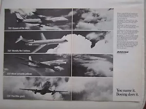 7/1973 PUB BOEING FAMILY AIRLINER 747 727 737 707 ORIGINAL AD - Bild 1 von 1