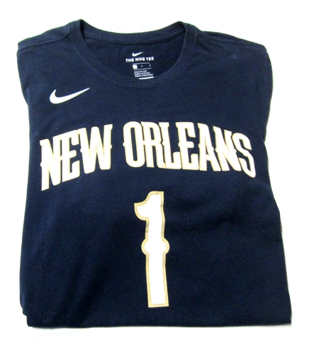 New Orleans Pelicans #1 Zion Williamson Men's Nike Tee Large Cover