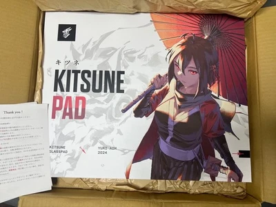 YUKI AIM 2024 Model KITSUNE Glass Mouse Pad Large (500 x 400 x 3.2mm) - NEW - Image 1 of 4