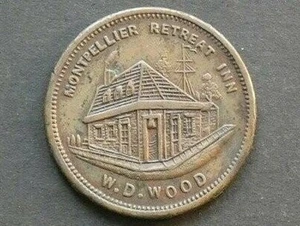 w1201. Australia, Halfpenny token, Tasmania, ND(1857), W.D. Wood, Hobart - Picture 1 of 2