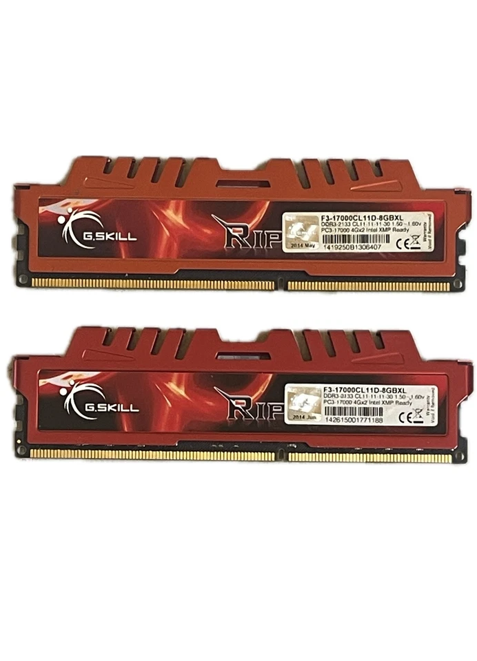 8GB Kit (2x 4GB) DDR3 G.SKill Ripjaws 2133MHz Cl11-11-11-30 1.5v F3-17000CL11D-8 - Bild 1 von 1