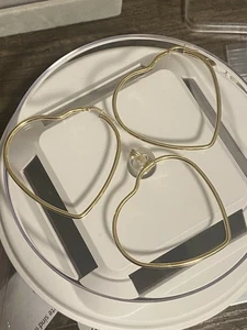 Real 18K Saudi Gold Earrings And Pendant Set - Picture 1 of 3