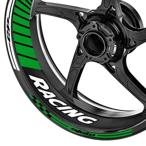 GP04 Gloss D-Green Decal Wheel Stickers For Ninja ZX-10R 16 17 18 19 20 -MC - Picture 1 of 10