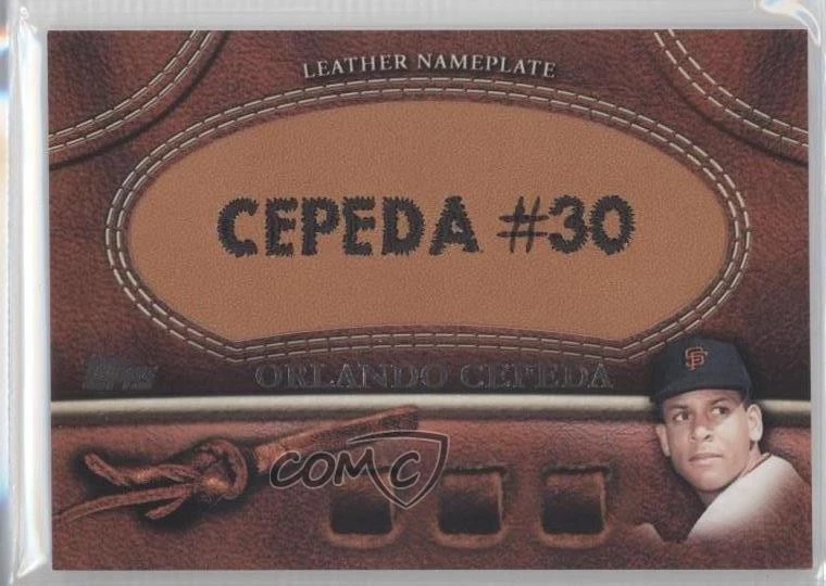 2011 Topps Manufactured Glove Leather Nameplate Orlando Cepeda #MGL-OC HOF - Image 1 of 2