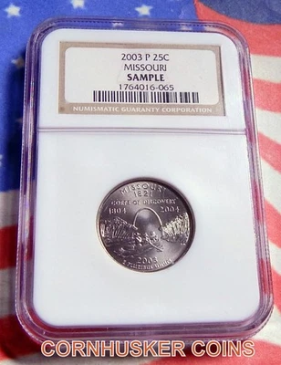 2003 P QUARTER 25C NGC SAMPLE SLAB MISSOURI STATE ~ HARD TO FIND - Image 1 of 2