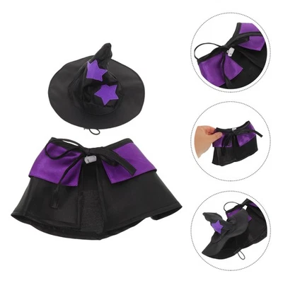 Perro Bruja Sombrero Mago Disfraz para Mascota Gato Disfraces Mascotas Halloween Foto 1 de 4