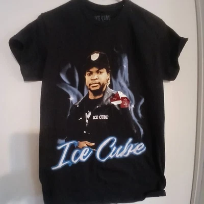Ice Cube Shirt Mens Small Black Graphic Crewneck Tee NWA Hip Hop Rap NWOT unisex - Image 1 of 3
