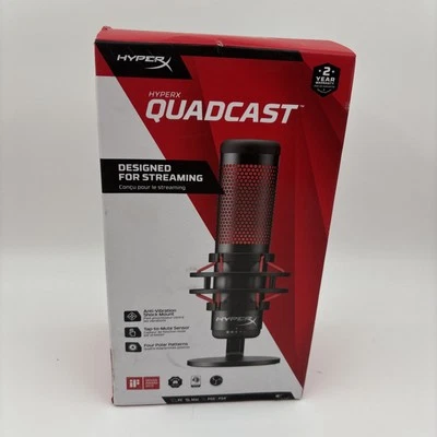 New HyperX QuadCast USB Streaming Microphone PC MAC PS5 PS4 Quad Cast Hyper X - Image 1 of 4