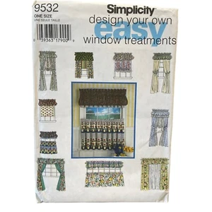Simplicity Sewing Pattern 9532 Valance Window Treatments Curtains - Picture 1 of 2