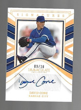David Cone 2023 Immaculate Collection Immaculate Signatures Auto 9/10 ⚾
