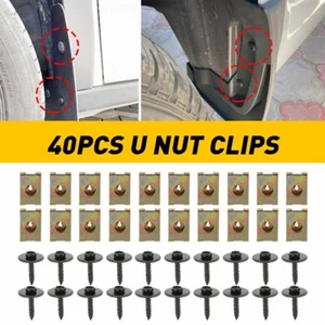 For BMW Metal Car Screw Body Fender Bumper Retainer U Nut Clips Gasket Fastener - Picture 1 of 18