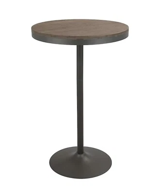 Taburete Mesa LumiSource Dakota Mesa de Comedor, Gris Metal/Marrón Medio Bambú Foto 1 de 4